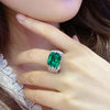 ANSTER JEWELRY 8.5 CTW Asscher Lab Grown Emerald 18K Gold Ring