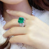 ANSTER JEWELRY 8.5 CTW Asscher Lab Grown Emerald 18K Gold Ring