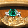 خاتم من الذهب عيار 18 قيراط ANSTER JEWELRY مرصع بالزمرد الاصطناعي على الطراز الفيكتوري بوزن 1.5 قيراط