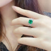 خاتم من الذهب عيار 18 قيراط ANSTER JEWELRY مرصع بالزمرد الاصطناعي على الطراز الفيكتوري بوزن 1.5 قيراط