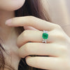 خاتم من الذهب عيار 18 قيراط ANSTER JEWELRY مرصع بالزمرد الاصطناعي على الطراز الفيكتوري بوزن 1.5 قيراط